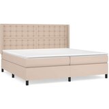  Box spring postelja z vzmetnico kapučino 200x200 cm um. usnje, (20900502) | Shoptok.si