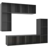 Sijaj 4-dijelni set TV ormarića visoki sjaj sivi od iverice | shoptok.hr