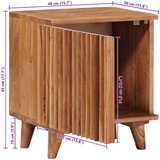  Ročno izdelana nočna omarica Teak rjava 40 x 30 x 45 cm, (5000247434) Slike