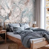  Foto tapeta - Marble Flowers - Natural Stone Structures in Pastel Colours 300x210 Premium | shoptok.hr