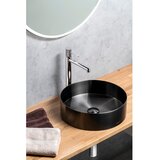 Sapho Črn okrogel umivalnik iz nerjavečega jekla ø 38 cm Aurum – | Shoptok.si