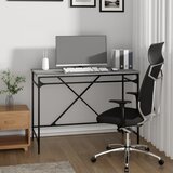 Maison Chic Pisalna miza - pisarniška miza - Računalniška miza siva sonoma 100x50x75 cm inženirski les in železo, (21785399) | Shoptok.si