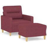  Fotelj s stolčkom za noge vinsko rdeč 60 cm blago, (20910127) | Shoptok.si