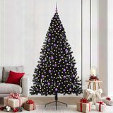  Umjetno predsvijetljeno božićno drvce Crna 240 cm PVC | shoptok.hr