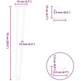  Ukosne noge za konzolne stoliće za konzolni stolić 4 kom. antracit 72 cm puni čelik | shoptok.hr