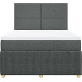  Krevet s oprugama i madracem tamnosivi 140x190 cm od tkanine | shoptok.hr