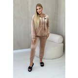 Kesi Velour set sweatshirt + trousers dark beige | ePonuda.com