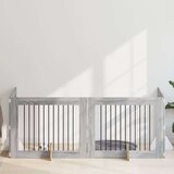  Vrata za pse z stojali 4 pcs Siva Sonoma 100 x 80 cm, (5000232702) | Shoptok.si