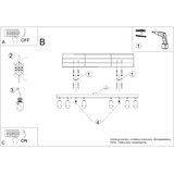Sollux Lighting Sollux SL.1388 - Spot svetiljka WINX 6xGU10/10W/230V crna/zlatna | Eponuda.com