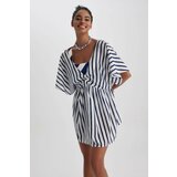 Defacto Regular Fit Striped Cotton Beachwear cene