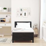 Box Spring Postelja z Blazino Črna 90x200 cm Žamet, (22051897) Cene