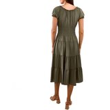 Gemre Green midi dress with short sleeves Marisla | shoptok.hr