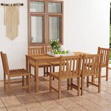  Vrtni blagovaonski set od 7 dijelova 160x80 cm masivno tikovino drvo | shoptok.hr