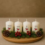  Adventne sveče z napisi in božičnim motivom ADVSV 04 | Shoptok.si