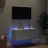  Zidni TV ormarić s LED svjetlima bijeli 80x35x31 cm | Eponuda.com