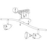Eglo Magnum-led spot/2, led gu10 2x3w, 2x240lm, nikl-Mat/hrom, | Eponuda.com