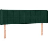  Uzglavlje s ušima tamnozeleno 147x16x78/88 cm baršunasto | shoptok.hr