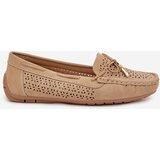 Boto Ladies moccasins with perforated pattern and lacing Khaki Mirisa | shoptok.hr