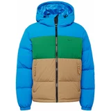 Lacoste Zimska jakna azur / svetlo rjava / travnato zelena