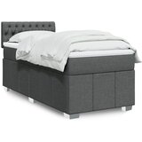 Maison Chic Box spring postelja - Vzmetna postelja z vzmetnico temno siva 80x200 cm blago SL5044, (21902649) | Shoptok.si