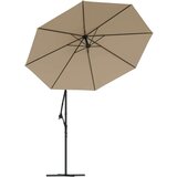  Previsni senčnik LED luči in kovinski drog 300 cm taupe, (20610827) | Shoptok.si