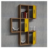 Hanah home zidna polica flora walnut yellow | ePonuda.com
