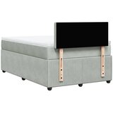  s oprugama i madracem svjetlosivi 120x190 cm baršunasti | shoptok.hr
