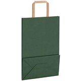 Papirnate vrećice 250 kom s ručkama zelene 21x11x31 cm | shoptok.hr