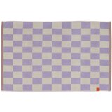 Mette Ditmer Denmark Svetlo rumena/vijolična kopalniška preproga iz organskega bombaža 50x80 cm Retro – Cene