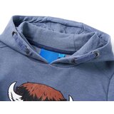 vidaXL Otroški pulover s kapuco moder melanž 116 | Shoptok.si