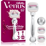 Gillette Venus PRO ComfortGlide Sugarberry ženski brivnik z držalom za prho + nadomestne britvice 5 kos Cene