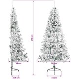  Umjetno božićno drvce 210 cm PVC i čelik Zelena i bijela | shoptok.hr