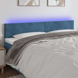  LED posteljno vzglavje temno modro 180x5x78/88 cm žamet, (20932228) Cene