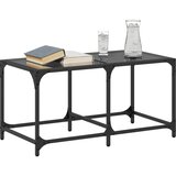  Stolić za kavu s crnom staklenom površinom 78,5x40x40 cm čelik | Eponuda.ba