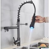  Črna kuhinjska ramatura z LED lučko ali brez | Pipa EYN 0141b - klasični priklop ali visokotlačni grelnik - LED lučka | Shoptok.si