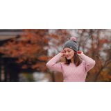 Vuch Ženska zimska kapa Nurit P-Grey s pomponom i točkicama | shoptok.hr