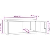 Ormarić za spise antracit 90 x 40 x 40 cm čelični | shoptok.hr