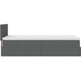  Otomanski krevet s madracem tamnosivi 90x200 cm tkanine | shoptok.hr