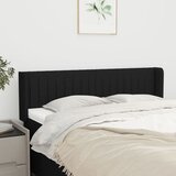  Uzglavlje s ušima crno 147x16x78/88 cm od tkanine | Eponuda.com