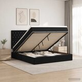  Krevet od pjene s madracem i LED-om Crna 140 x 190 cm Baršun | shoptok.hr