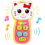  Interactive Baby Phone Kitten Mirror Rattle Lights Sound | Shoptok.si