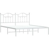 Metalni okvir za krevet s uzglavljem bijeli 183x213 cm | shoptok.hr