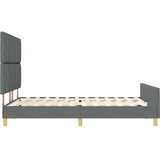  Krevetna konstrukcija Tamno siva 140 x 190 cm tkanina | shoptok.hr