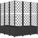 vidaXL Vrtna sadilica s rešetkom crna 120 x 120 x 136 cm PP | shoptok.hr