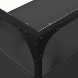  Komoda sa staklenom površinom crna 98x35x81 cm drvena | Eponuda.ba