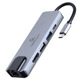 Docking station USB adapter Type-C 5-in-1 multi-port adapter Hub + HDMI + PD + LAN GEMBIRD A-CM-COMBO5-04 Cijene