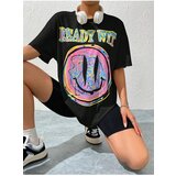 K&H TWENTY-ONE Women's Black Ready Wit Printed Oversized Leggings Suit | shoptok.hr