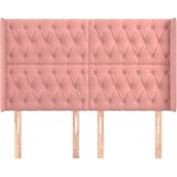  Uzglavlje s ušima ružičasto 163x16x118/128 cm baršunasto | Eponuda.com