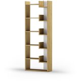 Marckeric Bijela/u prirodnoj boji biblioteka u dekoru hrasta 60,5x162 cm Klapo – | shoptok.hr