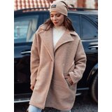DStreet Płaszcz damski PLUSHLINE baranek długi beżowy | shoptok.hr